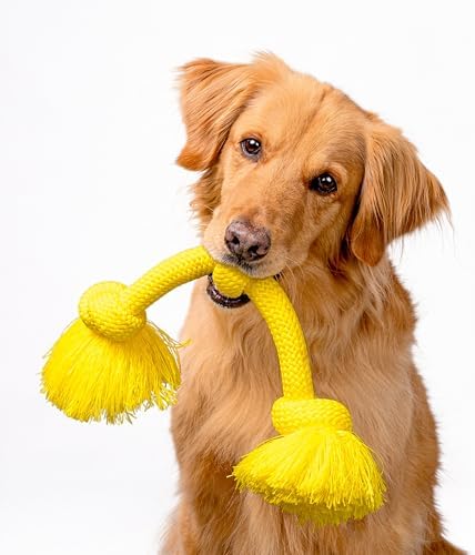 Pet Supplies Playology Rope Toys for Dogs | Tug of War Dog Toy for Aggressive Chewers | Chicken Scented Dog Toys | Jumbo Rope Toy for Interactive Play : - Image 3