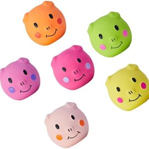 Pet Supplies  Coricorsu Squeaky Dog Toy Dog Squeaky Toys Chewing Durable Teething Latex Rubber Soft Interactive Fetch Play Dog Balls with Funny Piggy Face for Puppy Small Medium Pet Dog (6PCS) :