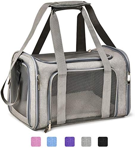 Henkelion Cat Carriers Dog Carrier Pet Carrier For Small / Medium Cats Dogs Puppies (Up To 15lbs), TSA Airline Approved Small Dog Carrier Soft Sided, Collapsible Waterproof Travel Puppy Carrier - Grey : Pet Supplies