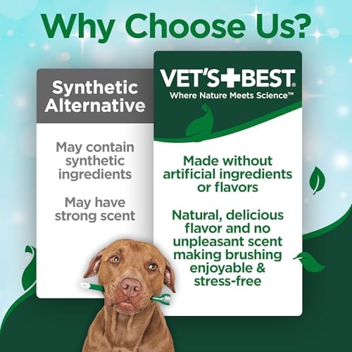 Vet’s Best Enzymatic Dog Toothpaste – Vet Formulated Dental Gel for Teeth Cleaning, Fresh Breath, Tartar Control, Plaque Remover & Oral Hygiene for Dogs, 3.5 oz : Pet Dental Care Supplies : Pet Supplies - Image 2