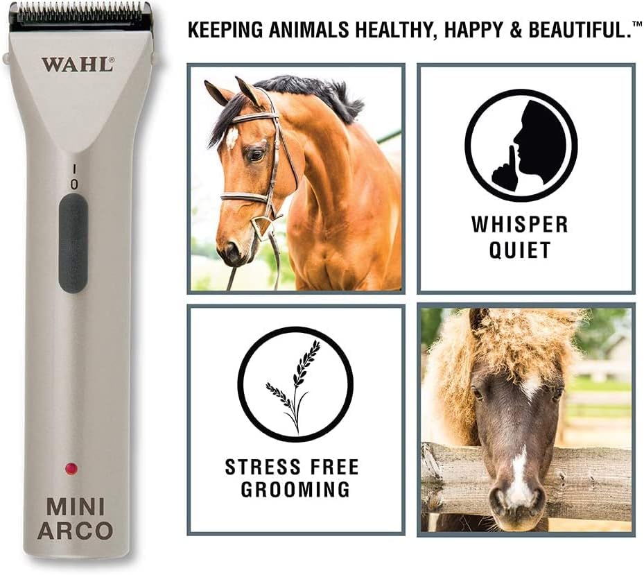 Pet Grooming Clippers : Wahl Professional Animal MiniArco Corded/Cordless Pet, Dog, Cat, and Horse Trimmer Kit - Image 7
