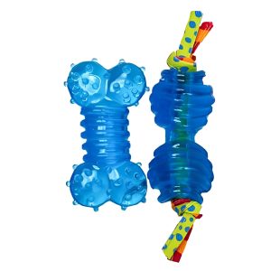 Pet Supplies  Petstages Mini Orka Chew Pair Bone & Dumbbell Dog Toys - 2 Pack :