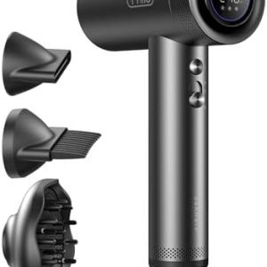 TYMO Hair Dryer with Diffuser for Women - 1500W Professional High Speed Blow Dryer with Comb, 110,000RPM Fast Dry, 200 Million Ionic Hairdryer, 4 Temps & 3 Speeds, 8 Ft Cord for Salon, Graphite : Beauty & Personal Care