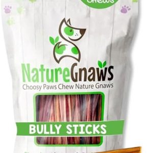 Nature Gnaws Extra Thin Bully Sticks for Small Dogs 5-6" (10 Count) - Long Lasting for Light Chewers and Puppies - Natural Beef Dog Chew Bones : Pet Supplies