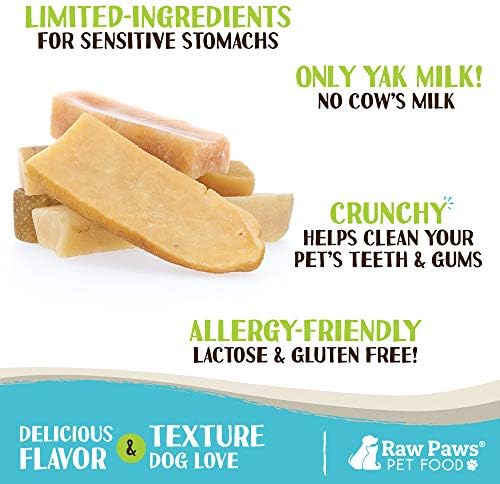 Raw Paws Himalayan Yak Chews for Dogs - Small (12-Count) - Packed in USA - Tibetan Yak Cheese Dog Chews for Small Breeds - Hard Milk Dog Chew Bones - Single Ingredient - Long Lasting : Pet Supplies - Image 2