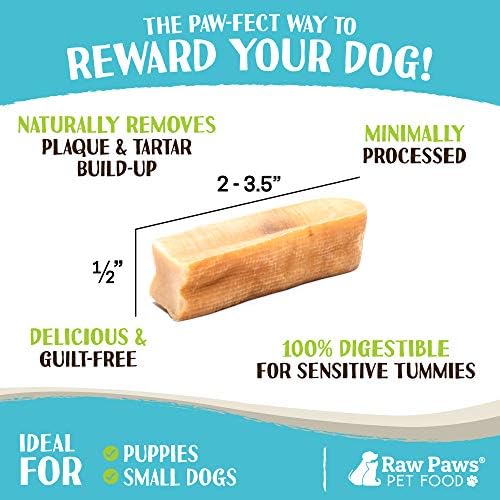 Raw Paws Himalayan Yak Chews for Dogs - Small (12-Count) - Packed in USA - Tibetan Yak Cheese Dog Chews for Small Breeds - Hard Milk Dog Chew Bones - Single Ingredient - Long Lasting : Pet Supplies - Image 3