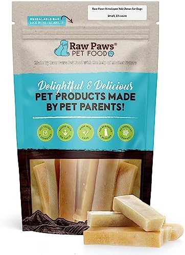 Raw Paws Himalayan Yak Chews for Dogs - Small (12-Count) - Packed in USA - Tibetan Yak Cheese Dog Chews for Small Breeds - Hard Milk Dog Chew Bones - Single Ingredient - Long Lasting : Pet Supplies